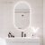 圣莉亚（SENLIA）椭圆形智能浴室镜子挂墙卫生间酒店带灯led卫浴镜触摸除雾梳妆镜 白光+单触控（可选暖光） 500X800mm