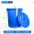 定制圆形垃圾桶塑料户外环卫工业大容量家厨房商用加厚带盖大号收 160升蓝色无盖送袋子