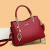 袋鼠（KANGAROO）中年女士包包大气简约手提包2024新款时尚送妈妈包斜挎包 酒红色