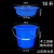 带滤网水桶大号厨房厨余茶水茶叶桶沥水篮泔水分离过滤漏网手提式 18升蓝色+蓝色沥水篮