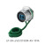LP24光纤航空插头插座室外拉远通信光缆LC防水快速连接器ip67 LP24型光纤单孔插座(绿色)