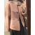 CXXPO秋冬半身裙新款季套装女韩版甜美御姐风针织粉色毛衣开衫子两件套 外套 单件 S 建议85-100斤
