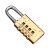 京势 挂锁 密码锁 黄铜密码挂锁行李箱防盗锁4轮密码（小号) 单位：把