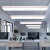 简约现代长条型形LED办公室圆角吊灯造型灯长方形吊线灯吸顶灯写 黑色120*10cm*36W 其他