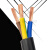 国标RVV设备电源线2 3 芯1 1.5 2.5 4 6 10平方铜芯电线电缆线 国标2芯6平方1米