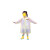 鸣固 儿童雨衣 可爱长款透明雨衣 EVA包边雨披 防水动物造型透明雨披 黄色包边 XXXL码