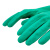 海斯迪克 丁腈手套 厨房防水防滑手套 33cm绿色5双 M 