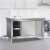 幸蕴 不锈钢工作台操作台面桌子带拉门商用专用烘焙台储物台加厚120*60*80cm双通