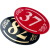 海斯迪克 HKW-359 亚克力桌号牌 号码牌网吧座位台号牌更衣柜号标识牌 小圆款红色（尺寸5×5cm）
