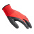  出极 乳胶手套皱纹防滑 劳保手套 浸胶涂层手套 单位:双 黑红12副 