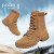 金猴（JINHOU）作战靴新式靴子男户外训练靴沙漠靴徒步靴登山运动靴男SQJ809 棕色经典款 43