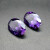 紫红椭圆蛋形diy锆石粉熔裸石宝石戒面镶嵌石紫水晶色 蛋形 5X7mm (单颗颗每包)