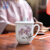 凡皙醴陵手绘陶瓷水杯办公室茶杯陶瓷单个带盖把手会议水杯子礼品定制 经典款兰草（带杯碟）