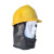 棉安全帽冬季保暖防寒矿灯安全帽工地施工建筑电力护耳安全帽带棉内衬 安全帽头灯一套