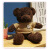 地推玩偶可爱呆萌网红泰迪熊公仔礼盒小熊带礼盒彩灯毛绒玩具 玫瑰绒-黄色卫衣-白熊 30厘米 0.2kg