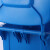 格圣奇塑料分类垃圾桶上海款环卫箱带轮蓝色240L可回收C4034脚踏款