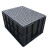 金诗洛 K6078 防静电周转箱黑色塑料收纳箱ESD电子零件元件盒物料盖子 400*300单盖子