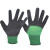 安英卡尔 发泡手套 浸胶胶皮防滑透气皱纹防护手套工作劳保手套耐磨防滑 120双装 B2021 黑绿色（120双装）