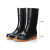 苏识 黑色中筒防水雨靴筒高30cm 单鞋款；S-S042-41