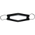 LISMkn95口罩3d立体透明唇语鱼型口罩防护不勒耳可视化无纺布聋哑人 黑色5个装 均码