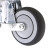 海斯迪克 HK-5098 减震轮 刹车减震脚轮 人造胶TPR弹簧手推车工业减震轮 3寸刹车(载重75kg)