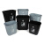 北巡（BEIXUN）方形塑料垃圾桶无盖大号加厚餐厅厨房卫生间12L24L35L带盖 12L黑色