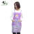 大杨1390卡通双肩棉格围裙 厨房无袖肩带式围裙餐厅防污工字背工作服 紫色 定制