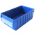 工都 分隔式零件盒仓库货架物料整理塑料盒螺丝五金配件收纳箱长方形塑料周转箱 大2号400*235*140mm蓝色