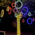 LED户外防水发光环亮化彩灯装饰灯商场布置挂树木装扮工程圆圈灯 粉色 直径50cm—光环挂件