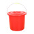 臻安心 红色手提塑料桶收纳清洁圆形水桶学生桶学校工地12.5L（图标可定制）