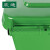 震迪 塑料垃圾桶 100L分类款（易腐垃圾）绿色小区物业带轮带盖桶可定制 KT523工业酒店饭店分类垃圾桶