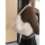 酷奇袋鼠（KUQIDAISHU）秋冬小众毛绒绒包包女2023新款时尚百搭洋气单肩腋下包毛毛包 灰色