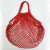 购物网袋手提式日常购物网兜收纳物品袋长提短提水果网袋A 红色 46.72g/12*35*36cm短提网袋