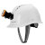 援邦 安全帽电力工程工地建筑施工防砸透气一体化带头灯安全帽 带灯安全帽/白 