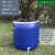 150升塑料桶大口圆形半截水桶200kg加厚发酵桶海鲜运输装鱼桶 蓝色150L塑料桶全套+水龙头 【带盖和铁箍】