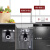 纳仕徳 NSD3647 厨余垃圾处理器全自动食物研磨粉碎机食堂厨房垃圾处理 灰色(无线开关)