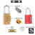 贝傅特 黄铜挂锁 密码挂锁 行李箱密码锁 防盗拉杆箱锁背包锁 柜门锁 4轮密码（黄铜款28.5mm）
