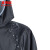 麦锐欧 劳保工作雨衣 加厚防水反光条风衣式长款雨披黑色XL