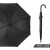 田祺（TIANQI）八股双槽弯柄伞 纯色直杆自动伞 加固加厚加倍防风  黑色 105cm