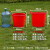 清洁水桶牛筋水桶塑料加厚双耳担水桶 大号红色双耳桶1个(容量50斤水