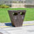 户外垃圾桶不锈钢室外小区公园分类大号果皮箱景区古镇创意收纳桶 镀锌板紫色大理石转印V款双桶