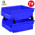 齐鲁安然 收纳零件盒 组合式物料盒 元件盒塑料盒 螺丝工具盒 背挂式蓝色 7# 377X422X178mm