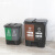 中环力安【16L咖啡黑（干湿垃圾）】垃圾分类垃圾桶带盖大号双桶干湿脚踏商用餐饮公共场合