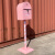 复古圣诞邮箱铁皮信箱立式意见箱信报箱装饰拍摄活动道具定制 粉色信箱1.2米