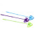 冰禹 BYlj-247 三角形雪尼尔吸水除尘拖把 多功能可旋转无死角伸缩杆清洁拖把 紫色