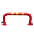 月桐（yuetong）龙门锁停车位防撞地锁 YT-DS18 提拉单杠双锁款 红黄色 81×34cm 1个