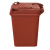 舒蔻（Supercloud）大号塑料分类垃圾桶小区环卫户外带盖加厚垃圾桶可定制图案30L加厚棕色分类湿垃圾