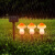 博雷奇太阳能蘑菇灯地插灯户外防水花园阳台布置草坪灯景观装饰灯串 单个大蘑菇地插灯暖光色