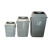 海斯迪克 gnjz-1275 塑料长方形垃圾桶 环保户外翻盖垃圾桶 可定制上海分类垃圾桶 40L有盖 绿色