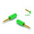 HUNJUN2mm黄铜镀金焊接式香蕉插头 可叠插2mm插头 10A60V 绿色100个